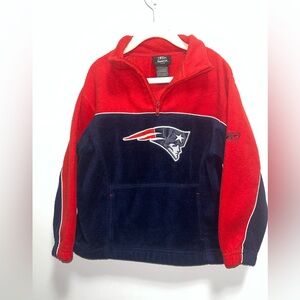 NFL Reebok Patriots Quarter Zip Fleece Kids Size 5/6